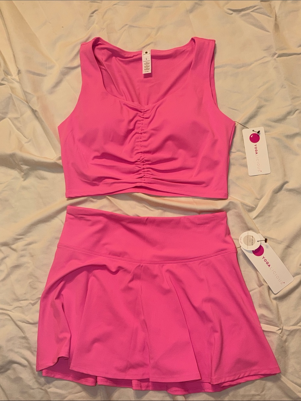 Pink Athletic Tennis Skort set